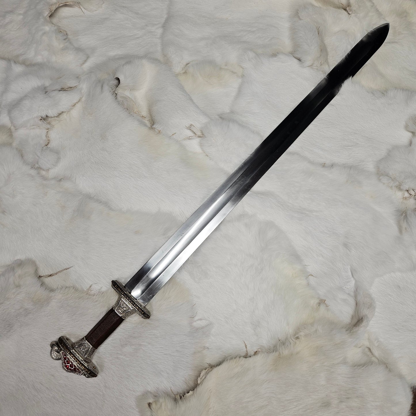 Vendel Chieftain Sword with Tin Plating and Brass Accents