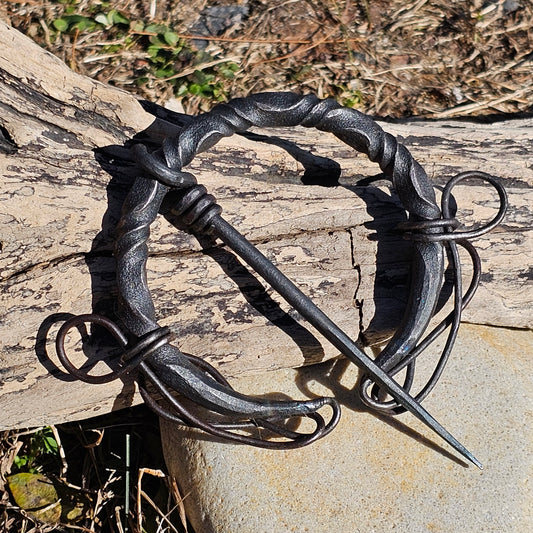 Iron Rustic Forged Fibulas- Knotted