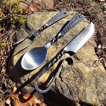 Rustic Forged Cutlery Set