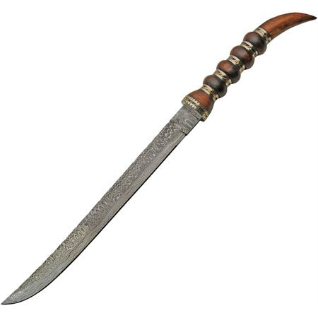 Damascus Ring Tail Short Sword