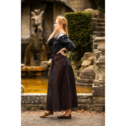 Medieval skirt "Dana" Dark brown/black